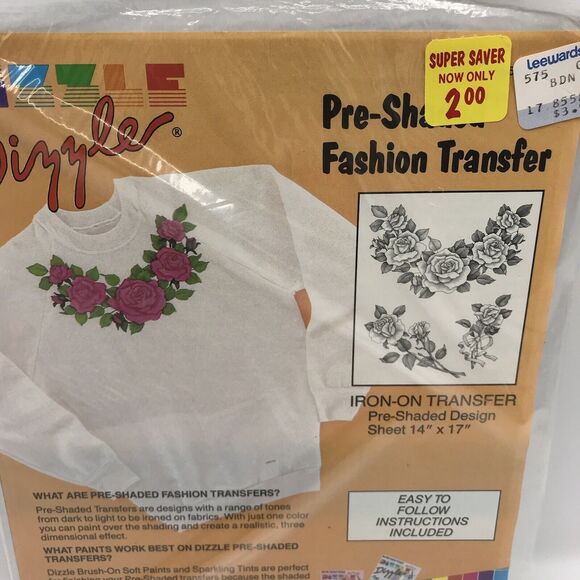 Lot of 4 VTG Iron-On Transfer Pattern 1989 Dizzle Koala Iris Roses Peacock Mask - Picture 5 of 9